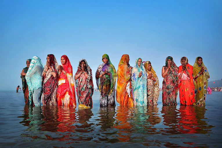 Every year in the month of January few lacks of devotee come to Gangasagar fair in West Bengal. It is the 2nd largest fair of India. Captured the devotees while they worship sun just after their bath.