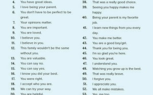 66 Positive Things to Say To Your Child