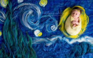 Monet and Van Gogh Paintings Recreated with Newborn Babies