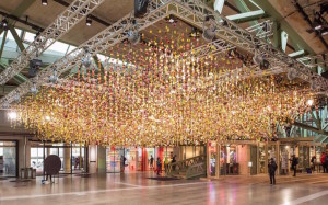30,000 Hanging Flowers Create a Dreamy Upside Down Garden in Berlin