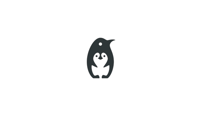 Simple Negative Space Animal Monkey And Bubble Chat Logo Concept Simple Negative Space Animal Monkey And Bubble Chat Logo Concept