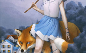 Surreal New Painting of a Fox and a Girl by Tran Nguygen