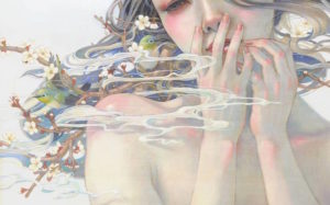 Gorgeous Paintings of Women Merged With Nature by Miho Hirano