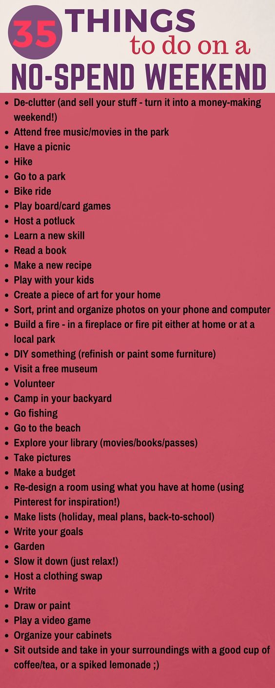 35 Things To Do on a NoSpend Weekend Adventures of Yoo