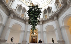 Tate Britain Unveils an Upside Down, Floating Christmas Tree