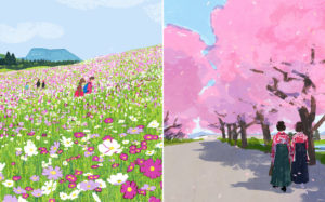 Beautiful Illustrations Highlight the Natural Beauty of Japan