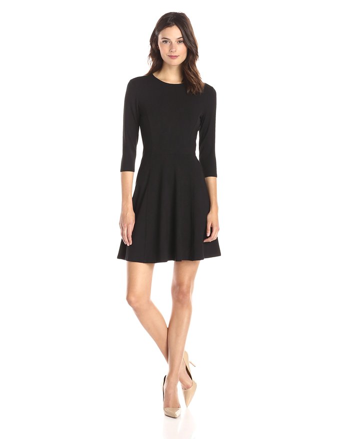 Modern /& Comfortable Black dress LBD with Sleeves